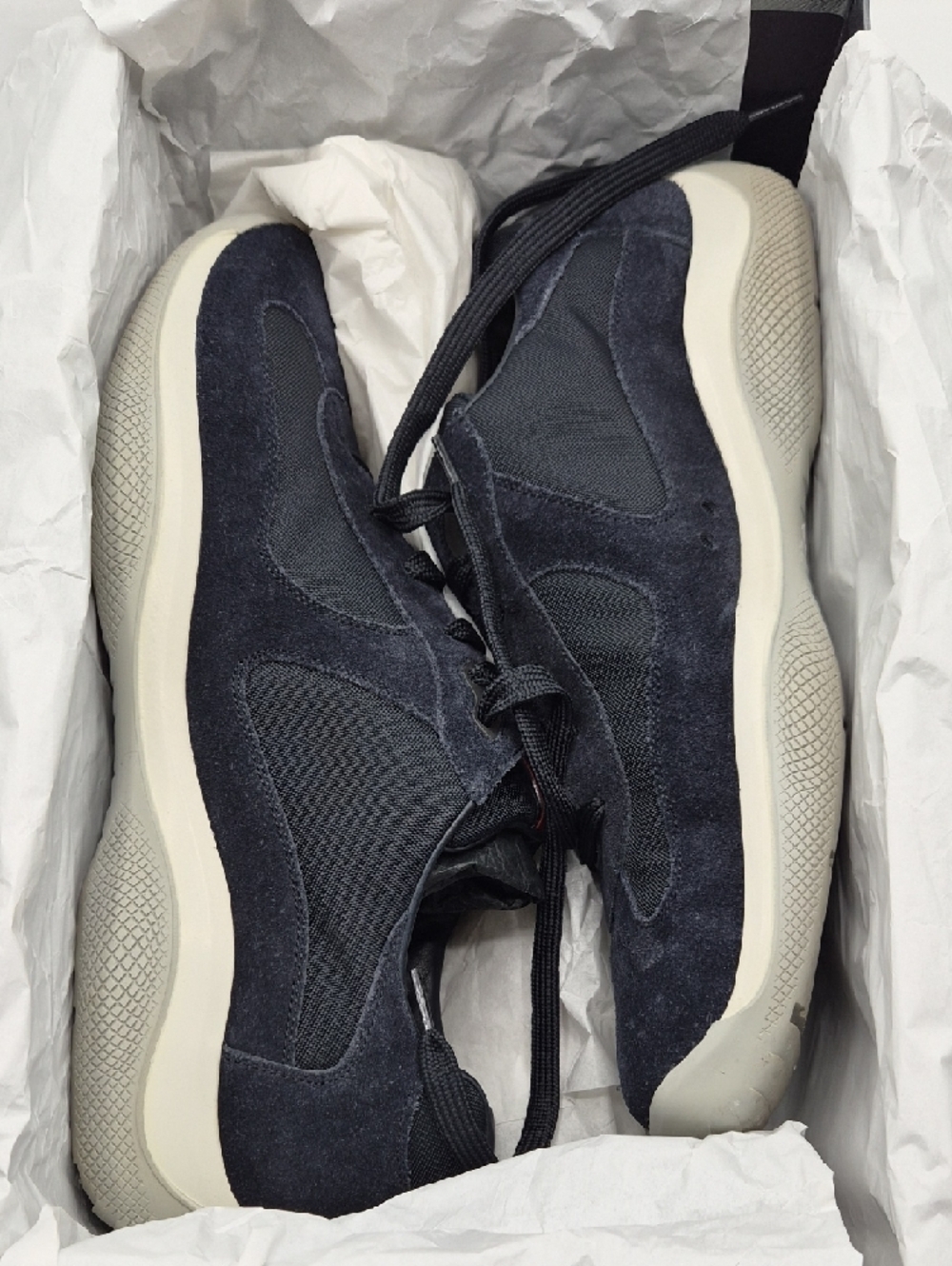 Prada Americas Cup Suede Sneakers